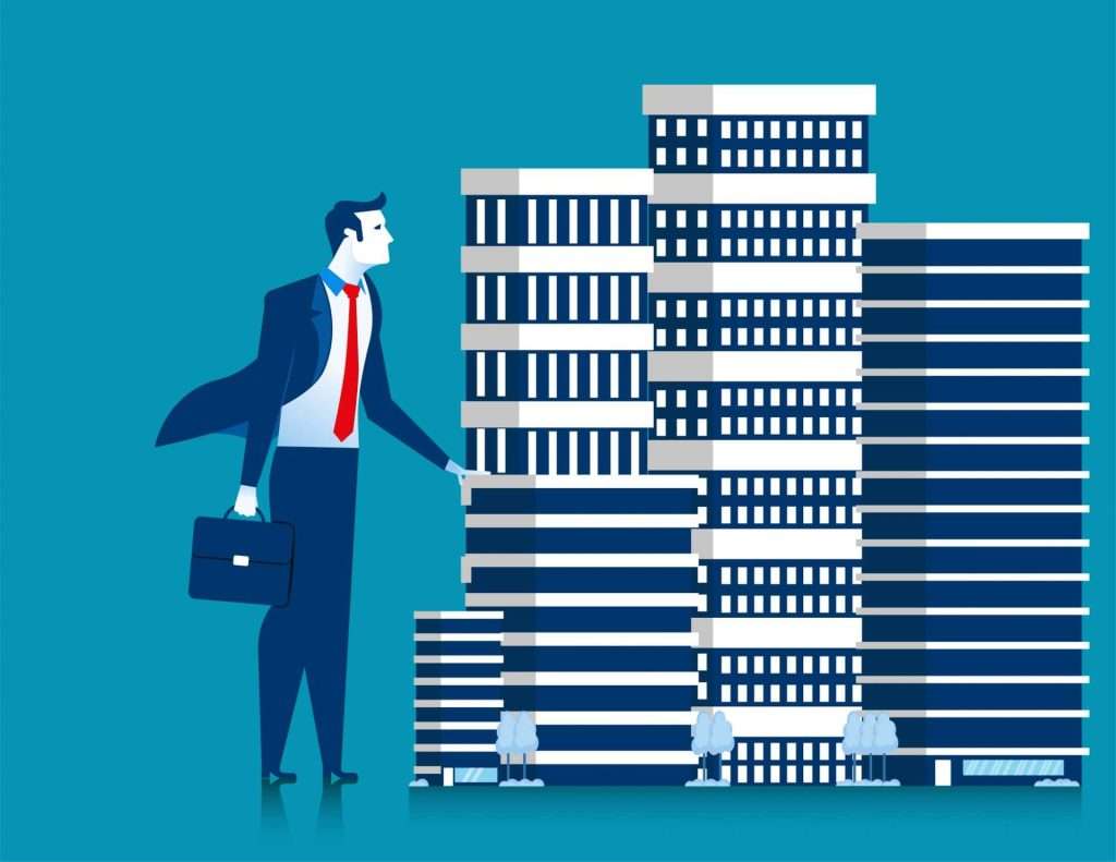 investor looking at commercial properties