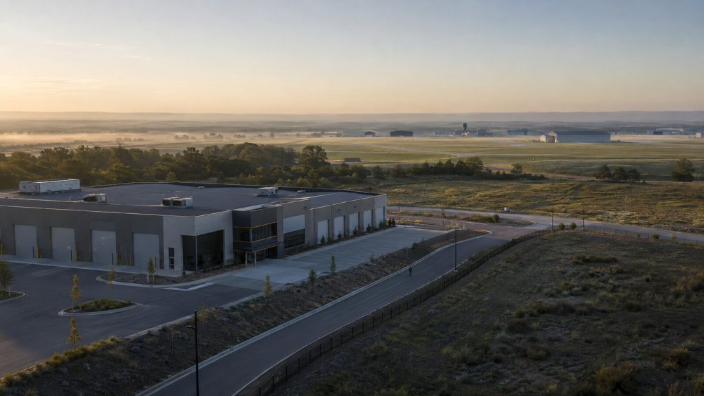 Industrial property near a secured airfield for CFIUS real estate due diligence
